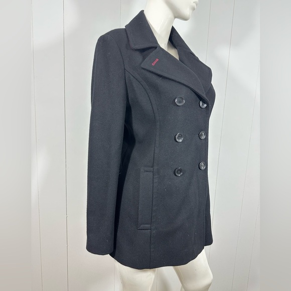 Tommy Hilfiger Women’s Wool Blend Peacoat Double Breasted Jacket Size M - Picture 2 of 11